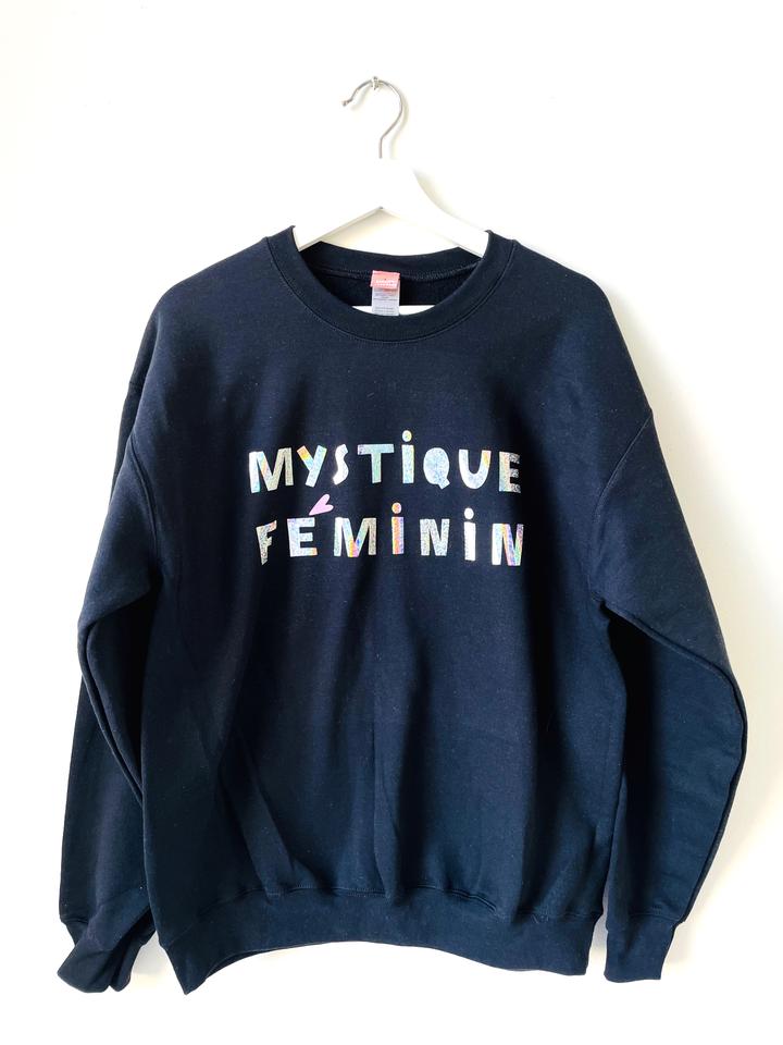 Maison Corazon- Mystique Feminin Sweatshirt- Black silver