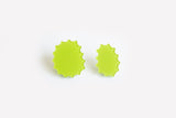Ecoresin Scallop Earrings - Asymetric Stud