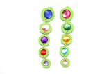 Ecoresin Gem Long Drop Earrings