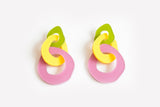 Ecoresin Earrings - Triple Link