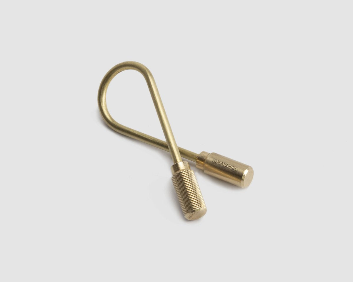 Closed Helix Keyring - Brass
