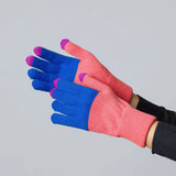 Colorblock Touch Screen Gloves- Cobalt, Melon