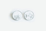 Concrete Framed Earrings - Large Stud