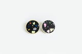 Concrete Confetti Framed Earrings - Medium Stud