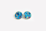 Concrete Confetti Framed Earrings - Medium Stud