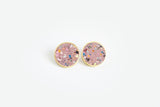 Concrete Confetti Framed Earrings - Medium Stud