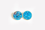 Concrete Confetti Framed Earrings - X Large Stud