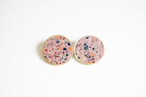 Concrete Confetti Framed Earrings - X Large Stud