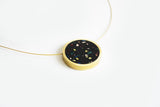 Concrete Confetti Framed Necklace - Circle - Medium