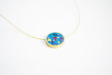 Concrete Confetti Framed Necklace - Circle - Small