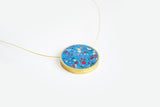 Concrete Confetti Framed Necklace - Circle - Large