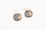 Concrete Fractured Earrings - Circle