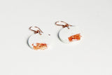 Concrete Fractured Earrings - Circle