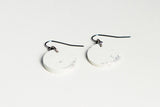 Concrete Fractured Earrings - Circle