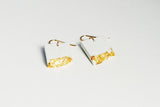 Concrete Fractured Earrings - Rectangle