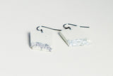 Concrete Fractured Earrings - Rectangle