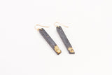 Concrete Fractured Earrings - Skinny 2 Inch