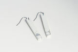 Concrete Fractured Earrings - Skinny 2 Inch