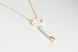 Concrete Fractured Necklace - Lariat