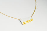 Concrete Fractured Necklace - Offset Small