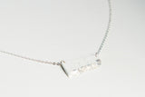 Concrete Fractured Necklace - Offset Small
