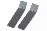 Gray Concrete Ripple Earrings - Bar Large - Silver