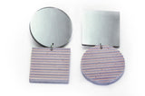 Rose Concrete Ripple Earrings - Asymmetric Large - Silver