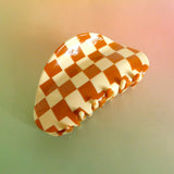 Chunks Checker Claw- Caramel