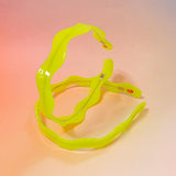 Chunks Wavy Head Band Neon Yellow