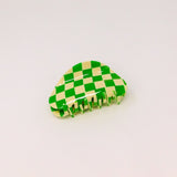 Chunks Checker Claw- Green/White