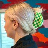 Chunks Checker Claw- Green/White