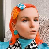 Chunks Checker Clip Blue/White