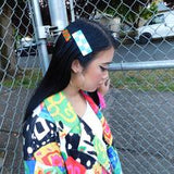 Chunks Checker Clip Blue/White