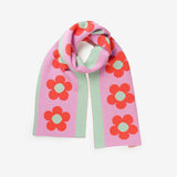 Verloop Scarf- FLOWER STRIPE BIG KNIT SCARF