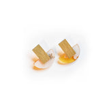 Ecoresin Earrings - Arc Stud