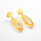 Ecoresin Earrings - Fluid Oval Drop