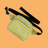 Fanny Pack - Pink Pistachio Pixel Gingham