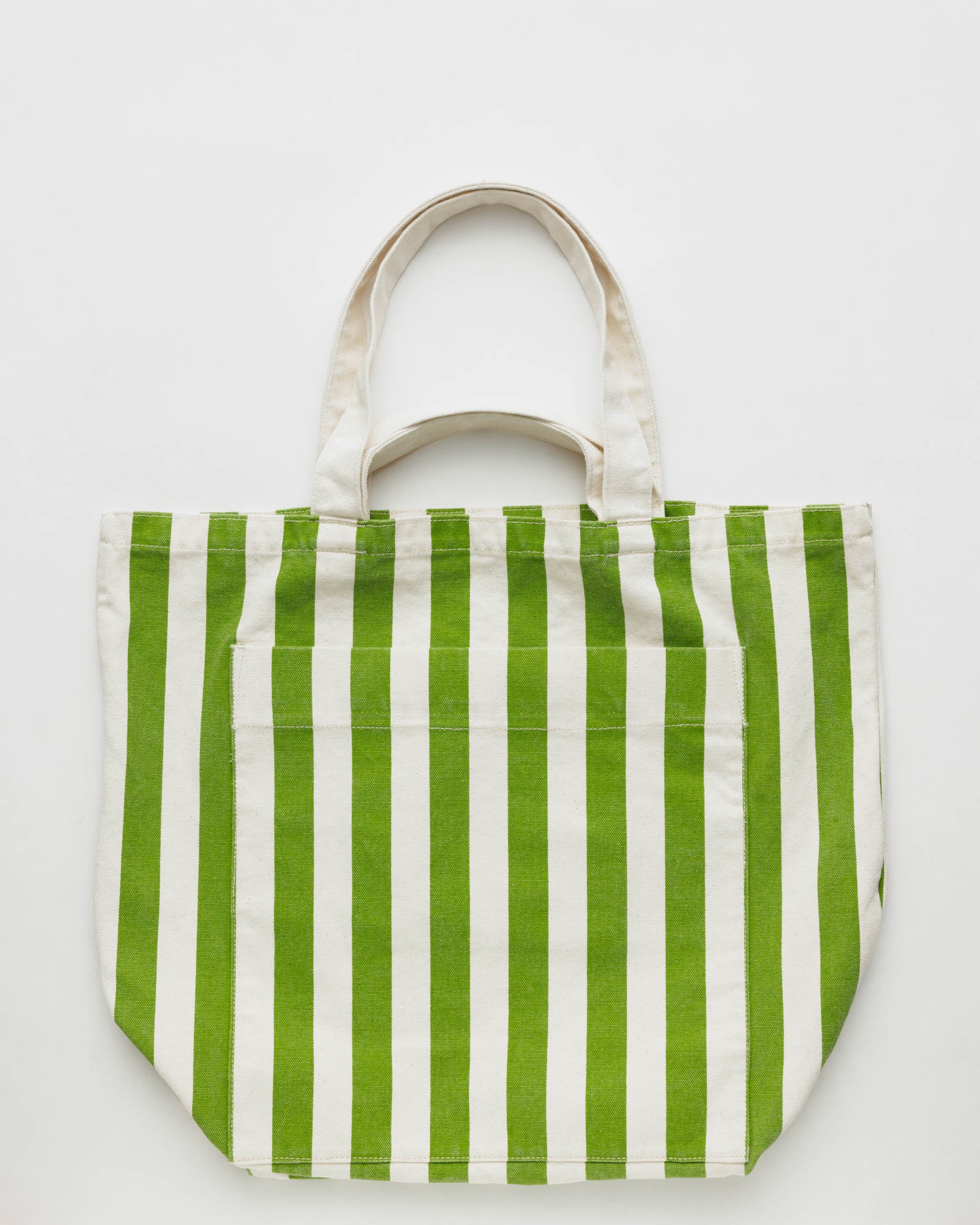 Giant Pocket Tote - Green Awning Stripe