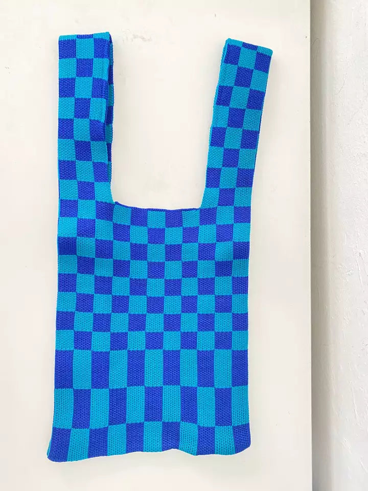Checker Knit Bag