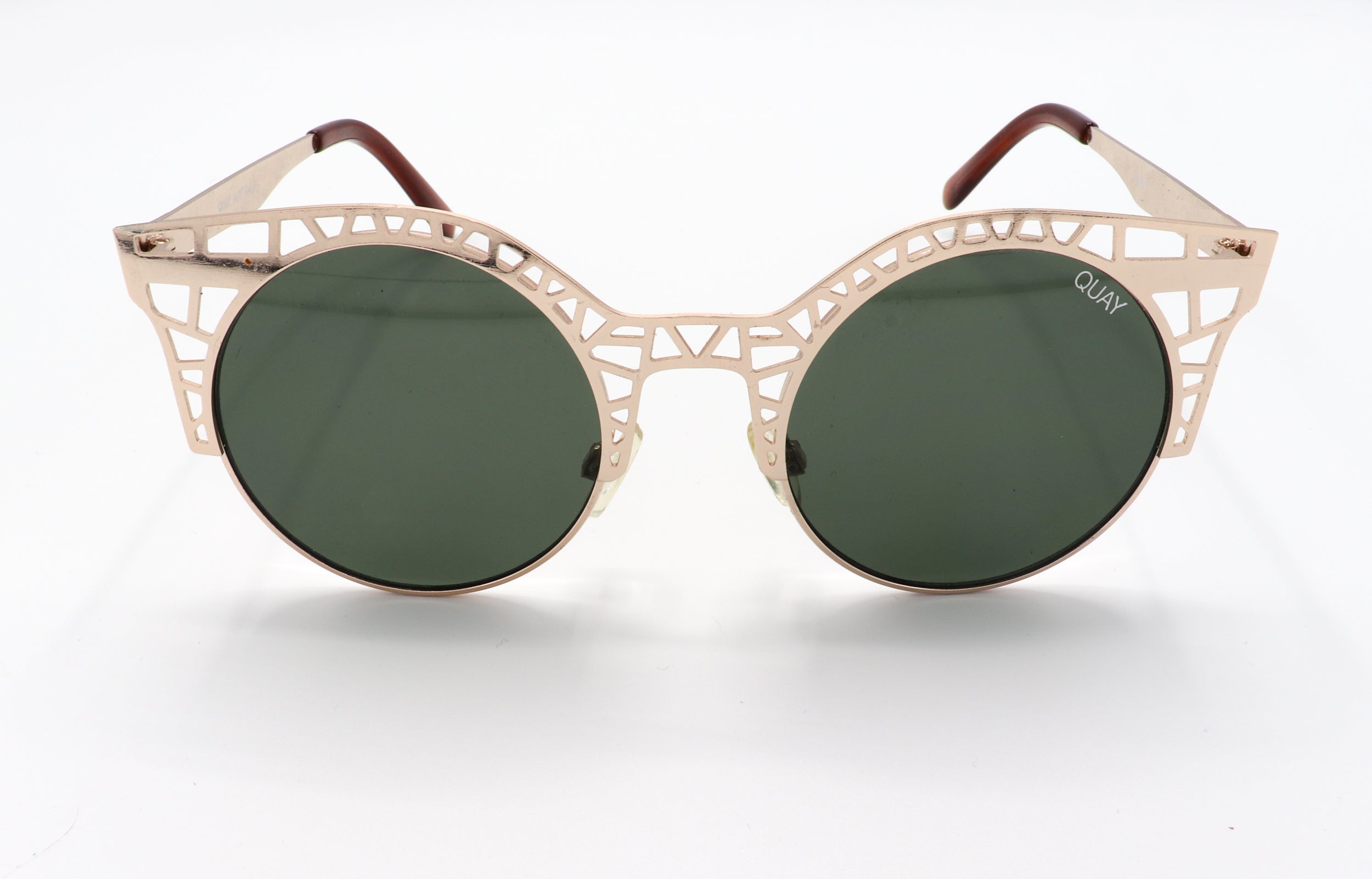 Quay Gold/Green Fleur Sunglasses