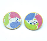 Concrete Large Stud-  Multi color
