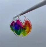 Joplin Rainbow Magic Resin Earrings - round