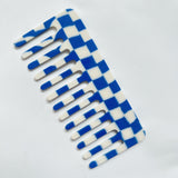 Checkered Comb- Blue