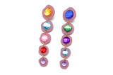 Ecoresin Gem Long Drop Earrings