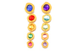 Ecoresin Gem Long Drop Earrings