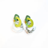 Ecoresin Earrings - Triple Link