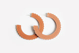 Ecoresin Scallop Earrings - Large Hoop