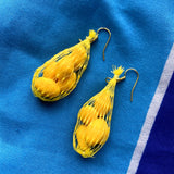 Lemons Mesh Bag Earrings