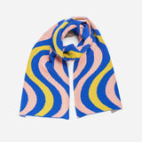 Verloop Optical Wave Scarf- Coral Cobalt