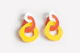 Ecoresin Earrings - Triple Link